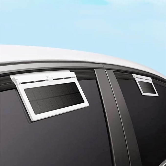 Car Solar Powered Window Exhaust Fan, Air Purifier, Solar Power Air Vent Radiator Fan for Backseat or Frontseat, Vehicle Ventilation Fan