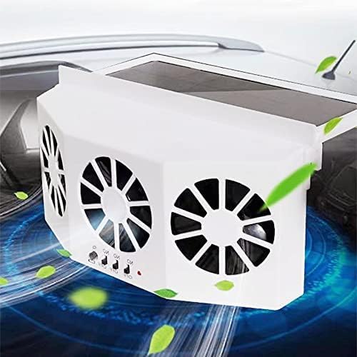 Car Solar Powered Window Exhaust Fan, Air Purifier, Solar Power Air Vent Radiator Fan for Backseat or Frontseat, Vehicle Ventilation Fan